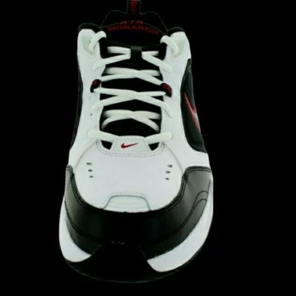 Nike Men’s Air Monarch IV Training Sneakers Black Red White 415445 101 - Picture 7 of 8